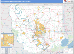 Baton Rouge Metro Area Digital Map Basic Style